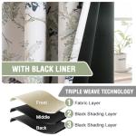 H.VERSAILTEX 100% Blackout Floral Curtains Set