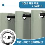 Light Sage 100% Blackout Curtains – 2 Panels Set