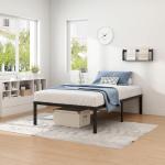 Jet Metal Twin Bed Frame with Storage, Easy Assembly