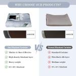 Light Grey Floral Blackout Curtains - 84 Inches, 2 Panels