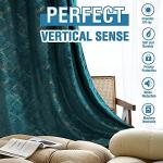 Teal Velvet Blackout Curtains - 108 Inches Long