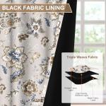 Floral Blackout Curtains - 84 Inch, 2 Panels