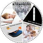 Blackout Tie Up Kitchen Curtains - Grey Teal Pattern