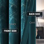 Teal Velvet Blackout Curtains - 108 Inches Long
