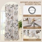 Floral Blackout Curtains - 84 Inch, 2 Panels