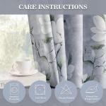 Light Grey Floral Blackout Curtains - 84 Inches, 2 Panels