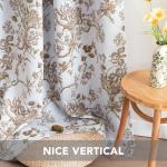 Floral Blackout Curtains 84 Inch Set, 2 Panels