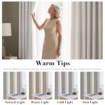 Heather Ivory Linen Blackout Curtain 84 Inches