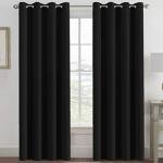 H.VERSAILTEX Blackout Curtains for Bedroom - Jet Black