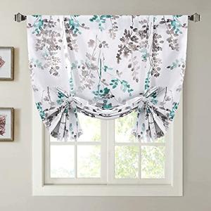H.VERSAILTEX Floral Blackout Tie-Up Curtain Panel