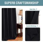 H.VERSAILTEX Blackout Curtains for Bedroom - Jet Black