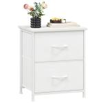 Somdot Nightstand with 2 Drawers and Fabric Bins