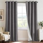 H.VERSAILTEX 100% Blackout Curtains, 84 Inches, Grey
