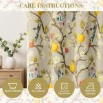 Vintage Hummingbird Blackout Curtains, 84 Inches, 2 Panels