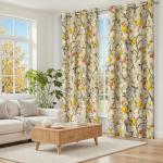 Vintage Hummingbird Blackout Curtains, 84 Inches, 2 Panels
