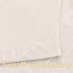 Ivory Floral Velvet Curtains, 96 Inches, 2 Panels