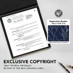 Navy Blue Blackout Curtains with Silver Branch Print