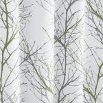 Blackout Curtains 84 Inches - Green Branch Print