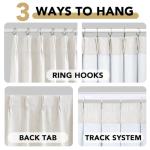 H.VERSAILTEX 108-Inch Full Blackout Curtains - Heather Ivory