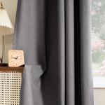 H.VERSAILTEX 100% Blackout Curtains, 84 Inches, Grey