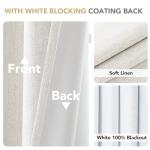 H.VERSAILTEX 108-Inch Full Blackout Curtains - Heather Ivory