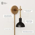 Nathan James Tamlin Vintage Brass Wall Light Sconce