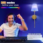 Rechargeable Gold Wall Sconce Set with Remote