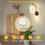 Battery Operated Wall Sconce Set with Remote