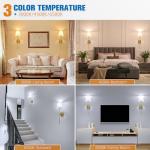 Rechargeable Gold Wall Sconce Set with Remote