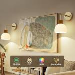 Glass Battery Wall Sconces with Remote – Set of 2