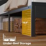 Twin Bed Frame with USB Charging and Storage