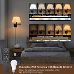 Plug-in Remote Control Adjustable Wall Sconce Lights