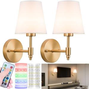 Battery Operated RGB Wall Sconce Set of Two