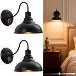 Dimmable Gooseneck Wall Sconces - Set of Two
