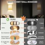 Set of 2 Plug-in Wall Sconces with Switch