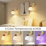 Glass Battery Wall Sconces with Remote – Set of 2