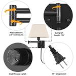 Plug-in Remote Control Adjustable Wall Sconce Lights