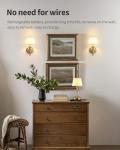 Cordless Wall Sconces Set of 2 – Gold