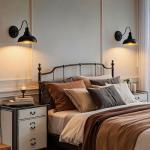 Dimmable Gooseneck Wall Sconces - Set of Two