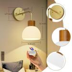 Glass Battery Wall Sconces with Remote – Set of 2