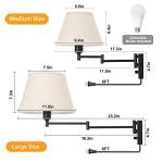 Plug-in Remote Control Adjustable Wall Sconce Lights