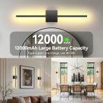 Battery-Powered Dimmable Wall Sconces with Remote