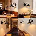 Dimmable Gooseneck Wall Sconces - Set of Two