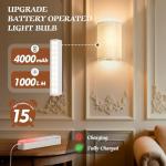 Wireless Rechargeable Wall Sconce Set with Remote