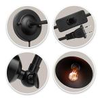 AEOREAL Black Plug-In Wall Sconce Light Fixture