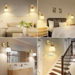 Glass Battery Wall Sconces with Remote – Set of 2