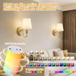 Rechargeable Wireless Wall Sconces with Remote - Set of 2