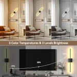 Battery-Powered Dimmable Wall Sconces with Remote