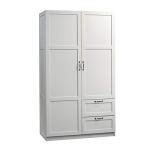 Soft White Multipurpose Bedroom Armoire with Drawers