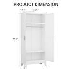 AUEYTVR Metal Armoire Closet with Adjustable Shelves